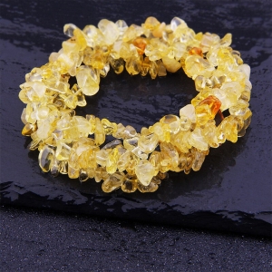 Manufacturers Exporters and Wholesale Suppliers of Yellow Quartz Chips String Jaipur Rajasthan