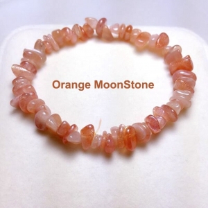 Manufacturers Exporters and Wholesale Suppliers of Orange Moonstone Chips Bracelet Jaipur Rajasthan