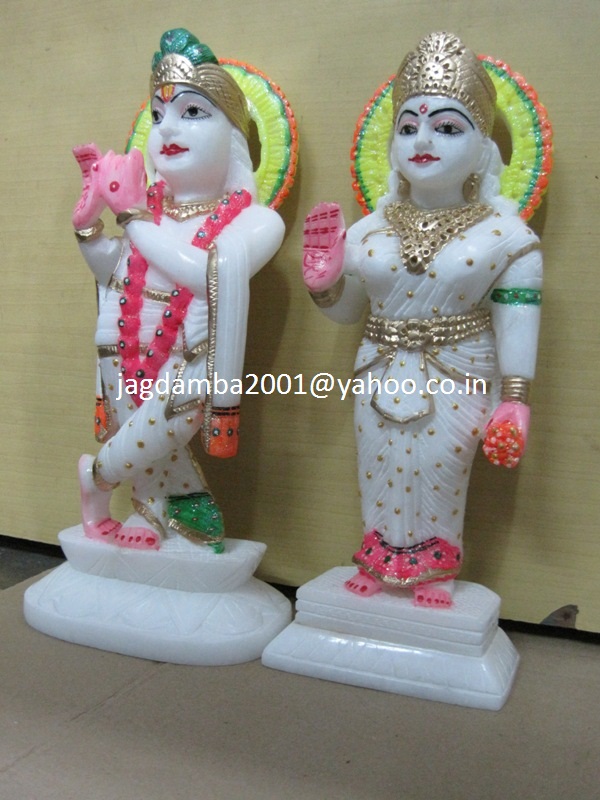 Manufacturers Exporters and Wholesale Suppliers of Marble Iskcon Radha krishna Statue Agra Uttar Pradesh