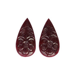 Manufacturers Exporters and Wholesale Suppliers of Flower Carved Ruby Jaipur Rajasthan