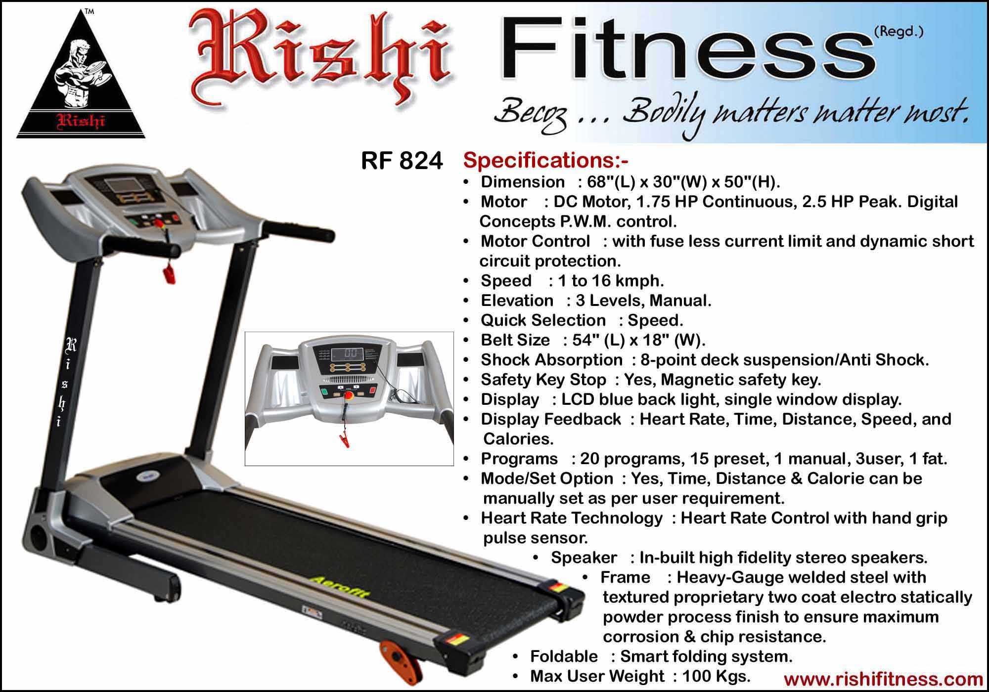 Manufacturers Exporters and Wholesale Suppliers of Motorised Treadmill JODHPUR Rajasthan