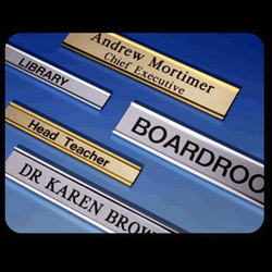 Manufacturers Exporters and Wholesale Suppliers of SS Name Plate gurgaon Haryana