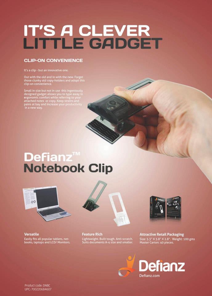 Manufacturers Exporters and Wholesale Suppliers of Defianz Notebook Clip Mumbai Maharashtra