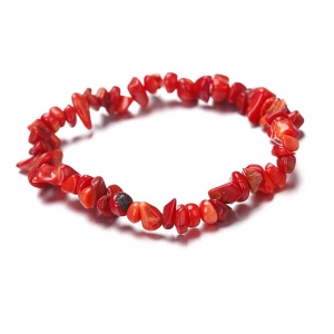 Red Carnelian Chips Bracelet Manufacturer Supplier Wholesale Exporter Importer Buyer Trader Retailer in Jaipur Rajasthan India