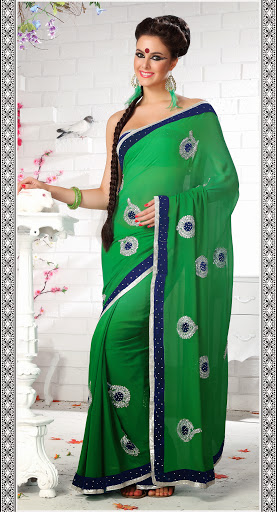 Manufacturers Exporters and Wholesale Suppliers of Green Pure Viscos Saree SURAT Gujarat