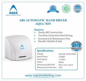 ABS Automatic Hand Dryer - AQSA 7835 Manufacturer Supplier Wholesale Exporter Importer Buyer Trader Retailer in New delhi Delhi India
