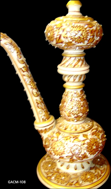 Manufacturers Exporters and Wholesale Suppliers of Marble Vase Hukka Jaipur Rajasthan
