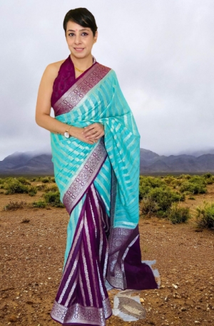 Manufacturers Exporters and Wholesale Suppliers of semi Georgette dyeable saree - Patli Pallu Hyderabad Telanagan semi Georgette dyeable saree - Patli Pallu