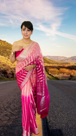 Manufacturers Exporters and Wholesale Suppliers of semi Georgette dyeable saree - Half Dye Hyderabad Telanagan semi Georgette dyeable saree - Half Dye