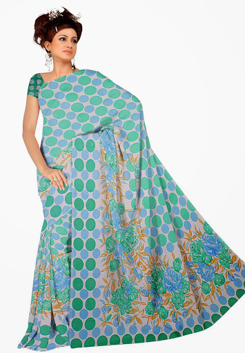 Manufacturers Exporters and Wholesale Suppliers of Sea Green Weightless Saree SURAT Gujarat