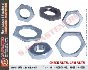 CHECK NUTS / JAM NUTS Manufacturers Exporters Wholesale Suppliers in India Ludhiana Punjab Web: https://www.skfasteners.com Mobile: +91-9815976068, 9815986068 Manufacturer Supplier Wholesale Exporter Importer Buyer Trader Retailer in   India