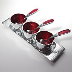 Manufacturers Exporters and Wholesale Suppliers of Aluminum Soup Bowl Set with Tray & Spoons Moradabad Uttar Pradesh