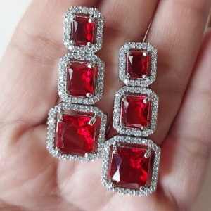 American Diamond Earrings Manufacturer Supplier Wholesale Exporter Importer Buyer Trader Retailer in  Delhi India