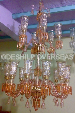 Glass Chandeliers Manufacturer Supplier Wholesale Exporter Importer Buyer Trader Retailer in Firozabad Uttar Pradesh India