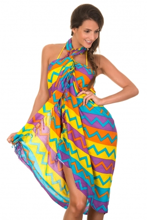 Manufacturers Exporters and Wholesale Suppliers of Geometrical Printed Rayon Sarongs for Beachwear New Delhi Delhi Geometrical Printed Rayon Sarongs for Beachwear
