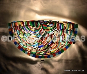 Manufacturers Exporters and Wholesale Suppliers of Multi Mosaic Wall Lamp Firozabad Uttar Pradesh