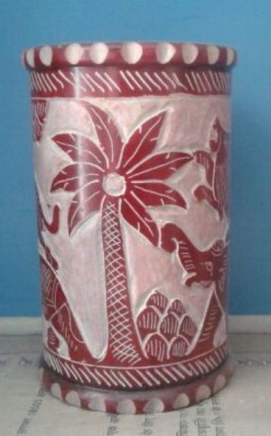 Manufacturers Exporters and Wholesale Suppliers of Hand Carved Soapstone Vase Agra Uttar Pradesh