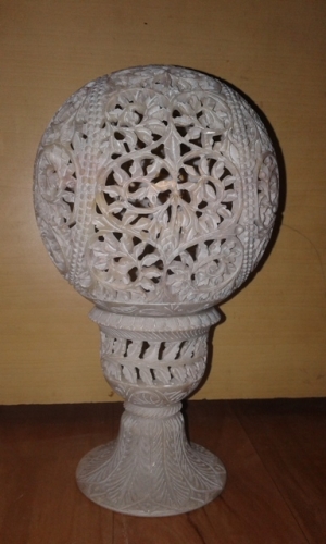 Manufacturers Exporters and Wholesale Suppliers of Marble Hand Carved Aroma Lamp Agra Uttar Pradesh