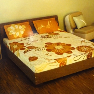 Brown Floral  Pattern  Queen Size Cotton bed sheet Manufacturer Supplier Wholesale Exporter Importer Buyer Trader Retailer in Panaji Goa India