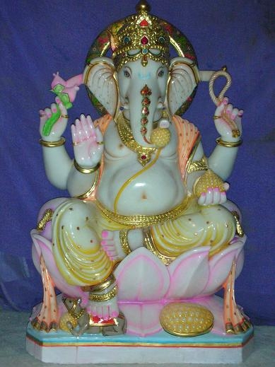 Manufacturers Exporters and Wholesale Suppliers of Marble Ganpati Statue Jaipur Rajasthan