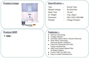 Gravity Water Purifiers Manufacturer Supplier Wholesale Exporter Importer Buyer Trader Retailer in Pune Maharashtra India