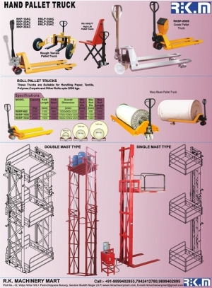 Manufacturers Exporters and Wholesale Suppliers of Hand Pallet Truck Greater Noida Uttar Pradesh