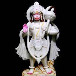 Manufacturers Exporters and Wholesale Suppliers of Hanuman White Marble Statue Jaipur  Rajasthan