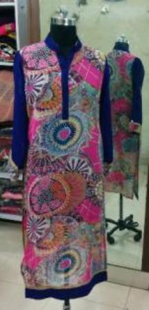 Long Abstract Georgette Kurti Manufacturer Supplier Wholesale Exporter Importer Buyer Trader Retailer in Mumbai Maharashtra India