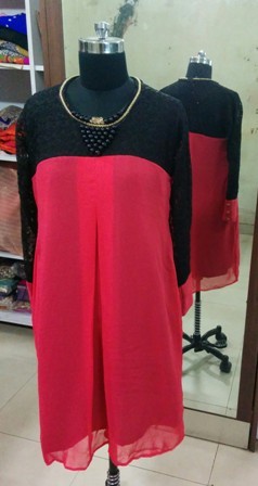 Embroidered Party Wear Designer Georgette Kurti Manufacturer Supplier Wholesale Exporter Importer Buyer Trader Retailer in Mumbai Maharashtra India