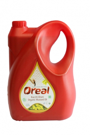 Oreal kacchi ghani organic mustard oil 5 Ltr (pack of 4) Manufacturer Supplier Wholesale Exporter Importer Buyer Trader Retailer in New Delhi Delhi India