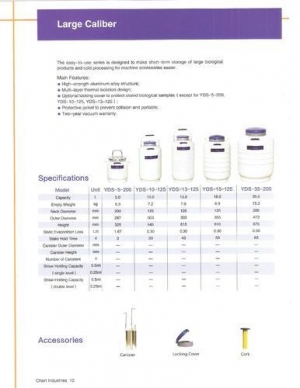 Ln2 Containers Wide Neck For Industrial Applications