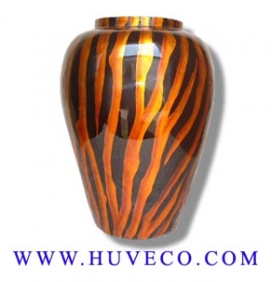 Tiger-Patterned Handmade Lacquer Vase Manufacturer Supplier Wholesale Exporter Importer Buyer Trader Retailer in Hanoi  Hanoi Vietnam