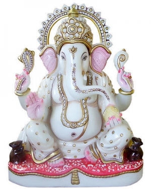 Lord Ganesha Marble Moorti