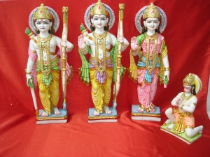 Lord Ram Sita Laxman Marble Moorti