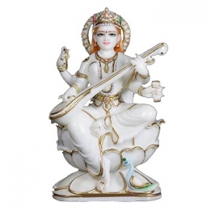 Manufacturers Exporters and Wholesale Suppliers of Lord Saraswati Marble Statue Jaipur Rajasthan