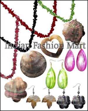 Manufacturers Exporters and Wholesale Suppliers of Mop Necklace Earrings Moradabad Uttar Pradesh