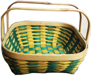 Handmade Bamboo Green Yellow Handel Gift Basket Manufacturer Supplier Wholesale Exporter Importer Buyer Trader Retailer in Naihati West Bengal India
