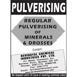 Manufacturers Exporters and Wholesale Suppliers of Pulverizing Minerals Mumbai Maharashtra