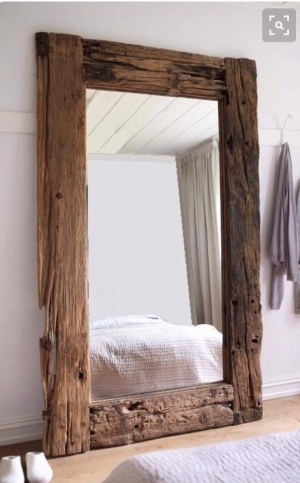 Rustic Teak Wood Mirror Frame Manufacturer Supplier Wholesale Exporter Importer Buyer Trader Retailer in Delhi Delhi India