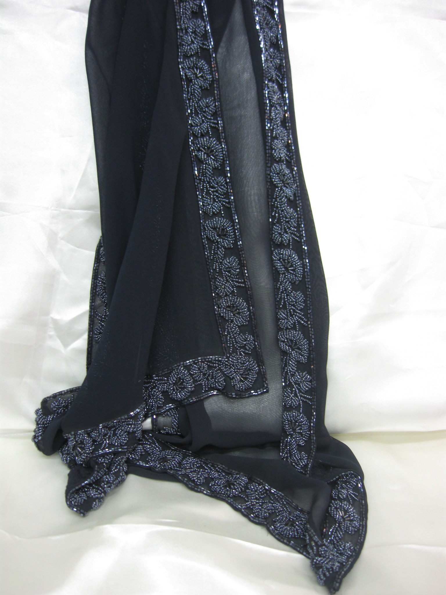 Black Embroidered Scarf Manufacturer Supplier Wholesale Exporter Importer Buyer Trader Retailer in noida Uttar Pradesh India