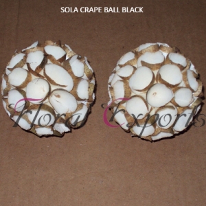 Manufacturers Exporters and Wholesale Suppliers of SOLA CRAPE BALL BLACK Kolkata West Bengal