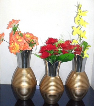 Manufacturers Exporters and Wholesale Suppliers of SP - Almn. Vase Set 3-262 Moradabad Uttar Pradesh