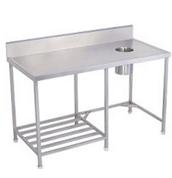 SS Soil Dish Landing Table With Bottom Half Shelf Manufacturer Supplier Wholesale Exporter Importer Buyer Trader Retailer in New Delhi Delhi India