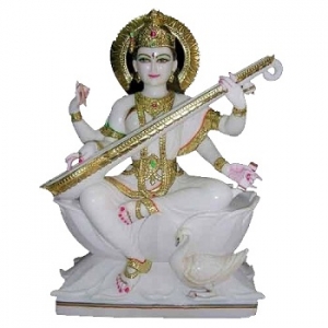 Manufacturers Exporters and Wholesale Suppliers of Saraswati Maa Marble Statue Jaipur Rajasthan