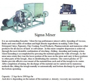 Sigma Mixer Manufacturer Supplier Wholesale Exporter Importer Buyer Trader Retailer in Mumbai Maharashtra India