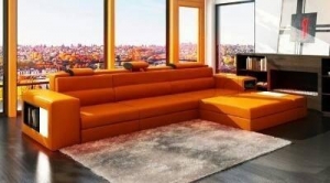 Sitting Room Orange Sofa Set