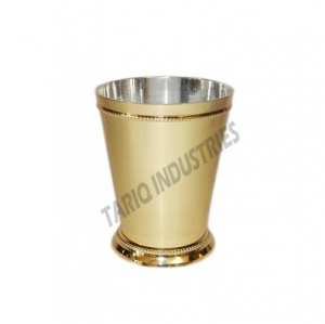 Manufacturers Exporters and Wholesale Suppliers of BRASS JULEP CUP 11 OZ SMOOTH TWO TONE Moradabad Uttar Pradesh