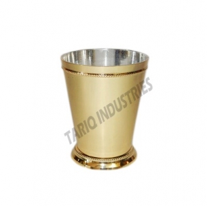 BRASS JULEP CUP 11 OZ SMOOTH TWO TONE Manufacturer Supplier Wholesale Exporter Importer Buyer Trader Retailer in Moradabad Uttar Pradesh India