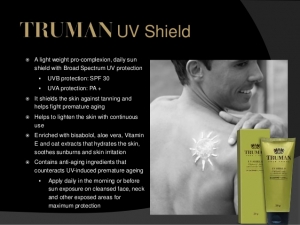 Manufacturers Exporters and Wholesale Suppliers of Truman UV Shield Mumbai Maharashtra