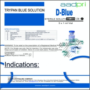 Trypan blue ophthalmic solution Manufacturer Supplier Wholesale Exporter Importer Buyer Trader Retailer in AHMEDABAD Gujarat India